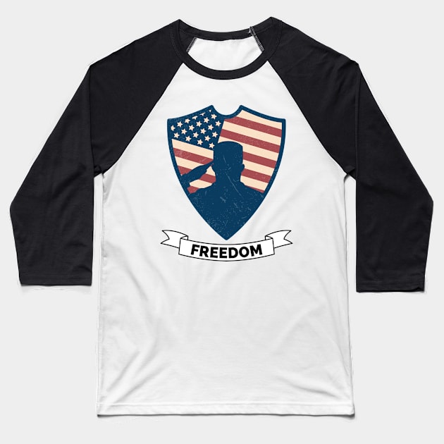 Veterans day, freedom, is not free, lets not forget, lest we forget, millitary, us army, soldier, proud veteran, veteran dad, thank you for your service Baseball T-Shirt by Famgift